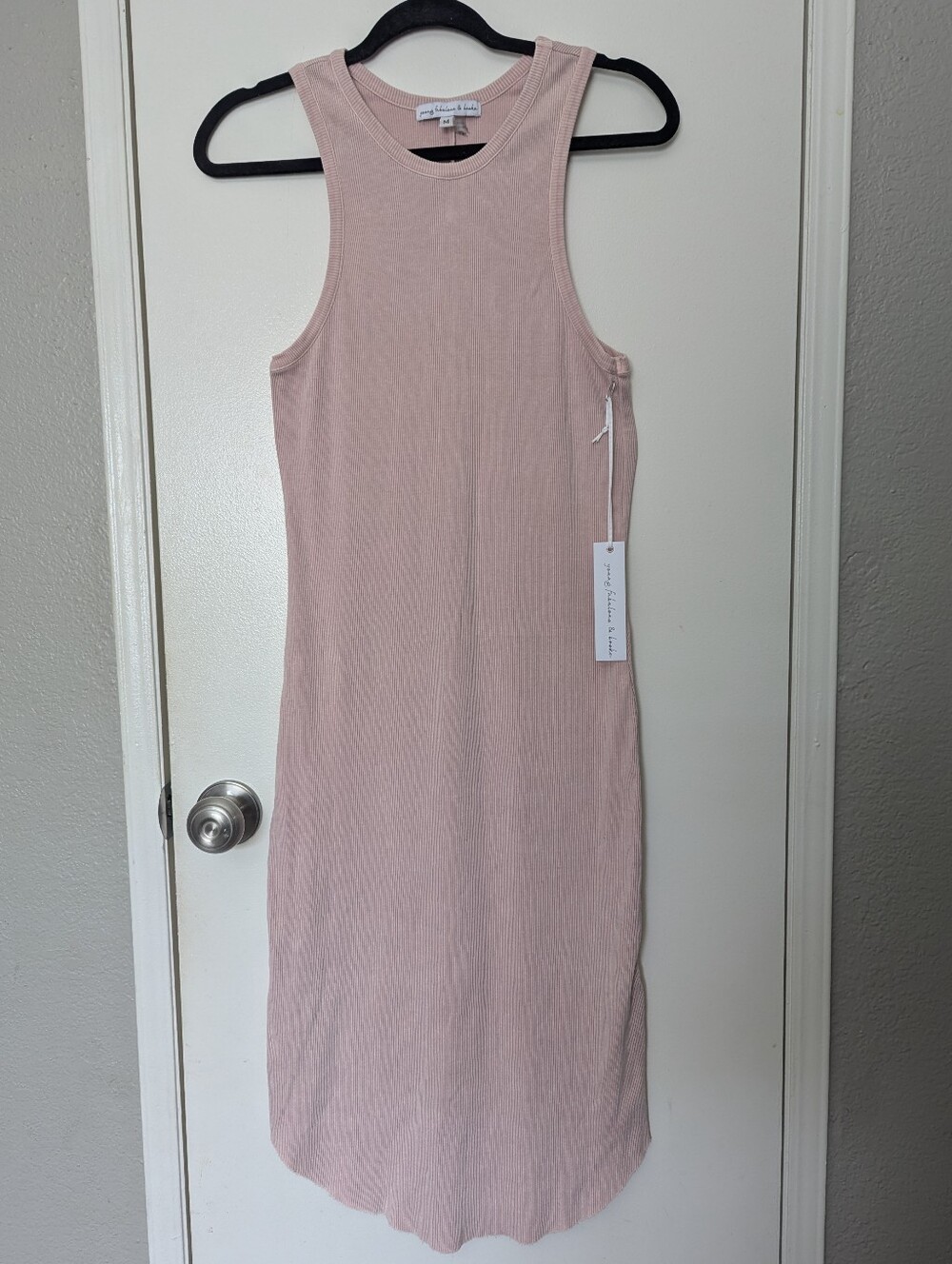 Young broke and fabulous blush midi siza medium NWT